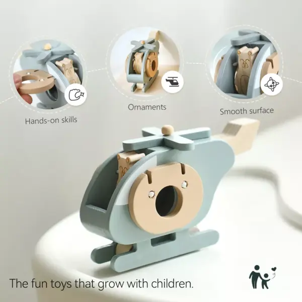 Montessori Wooden Aircraft Toy for Toddlers
