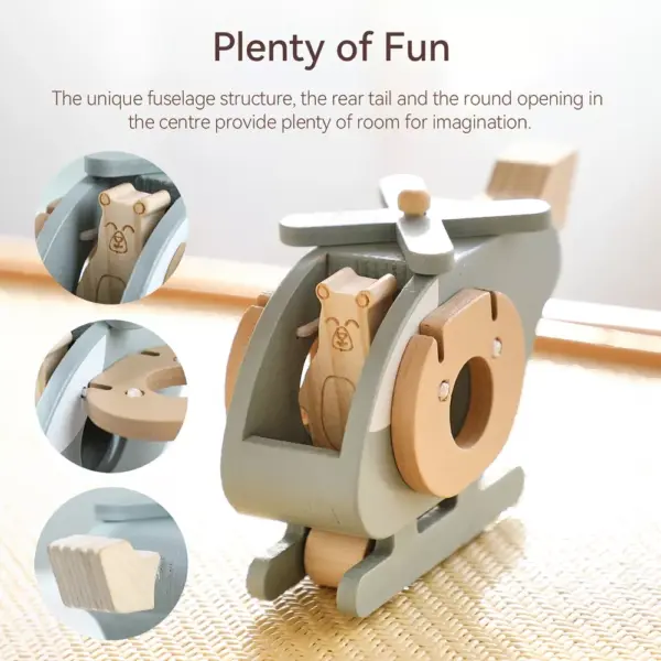Montessori Wooden Aircraft Toy for Toddlers