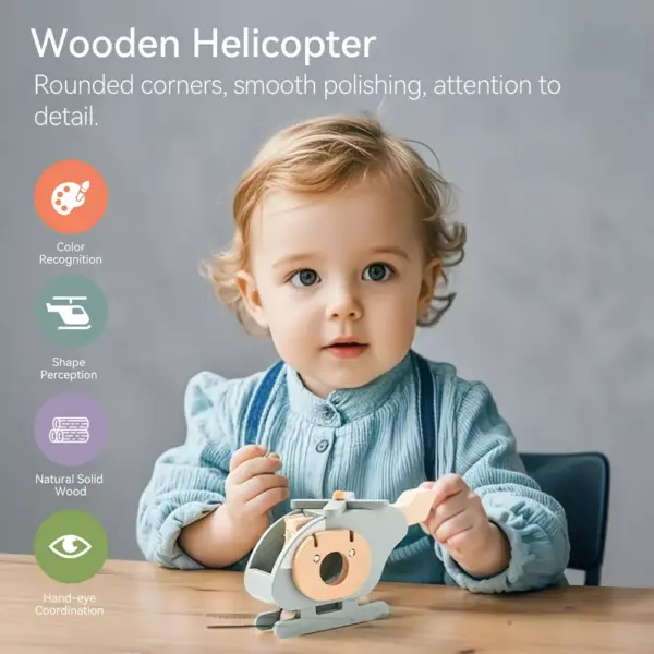 Montessori Wooden Aircraft Toy for Toddlers