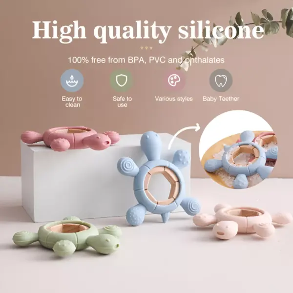 Silicone Turtle Teether for Babies