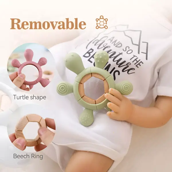 Silicone Turtle Teether for Babies