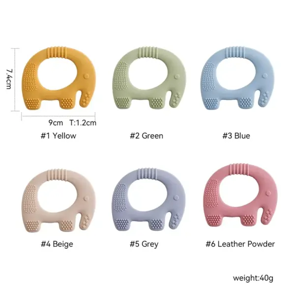 100093-2e272a.webp Baby Elephant Silicone Teether