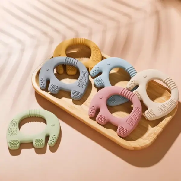 100093-c3a660.webp Baby Elephant Silicone Teether