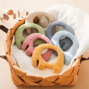100093-dad01e.webp Baby Elephant Silicone Teether