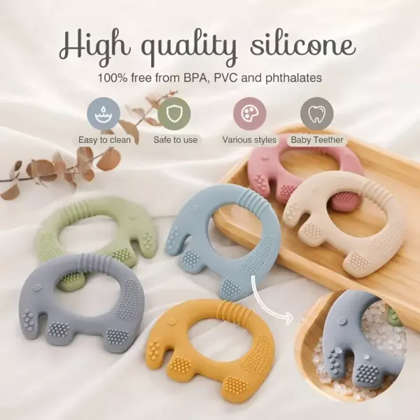 100093-e930ec.webp Baby Elephant Silicone Teether