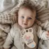 Wooden Baby Milestone Card