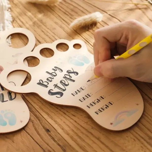 Wooden Baby Milestone Card