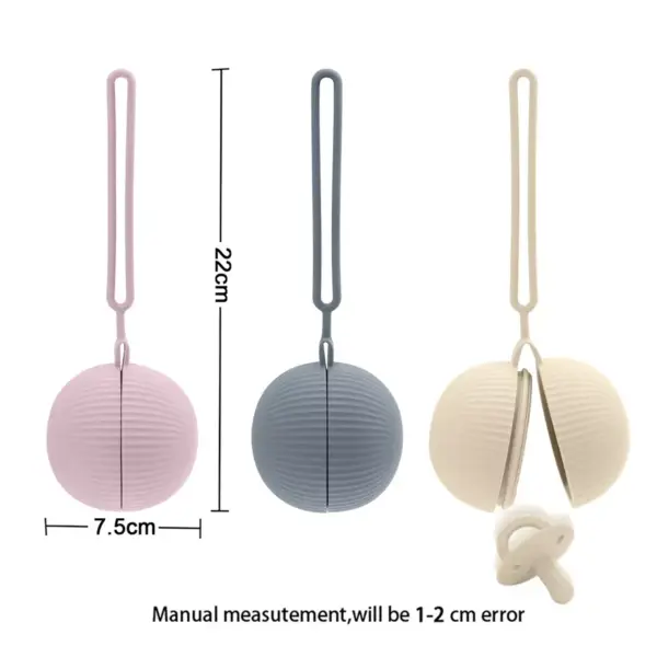 100153-002de4.webp Baby Pacifier Holder & Soother Storage Box - BPA Free Soft Silicone, Portable, Teat Attachment