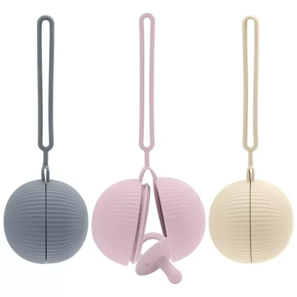 100153-1da3fb.webp Baby Pacifier Holder & Soother Storage Box - BPA Free Soft Silicone, Portable, Teat Attachment