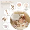 100177-d00bb2.webp Baby Cartoon Bear Rattle & Milestone Set - Newborn Blanket, Towel, and Bracelet Gift