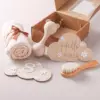 100186-1a0866.webp Baby Silicone Maracas Rattle & Milestone Cards Photography Set – Newborn Essentials