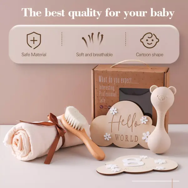100186-4d2ced.webp Baby Silicone Maracas Rattle & Milestone Cards Photography Set – Newborn Essentials