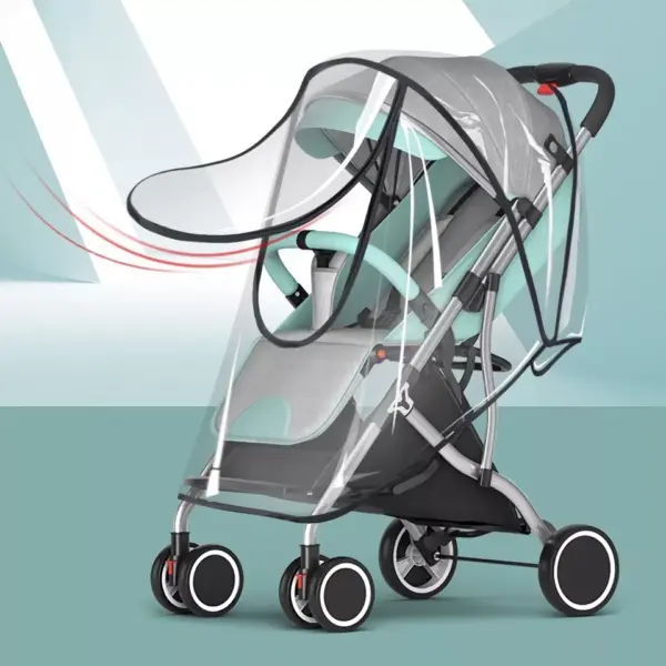 100375-4ca1b2.webp Universal Waterproof Pram Rain Cover - Baby Stroller Transparent Shield