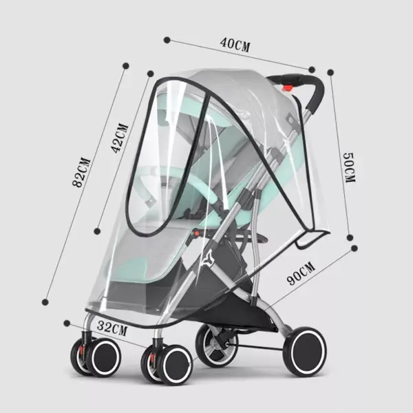 100375-61b1c4.webp Universal Waterproof Pram Rain Cover - Baby Stroller Transparent Shield