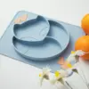 Baby Silicone Dinner Plate with Cartoon Fox Design