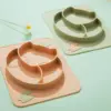 Baby Silicone Dinner Plate with Cartoon Fox Design