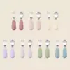 2PCS Silicone Stainless Steel Baby Fork and Spoon Set