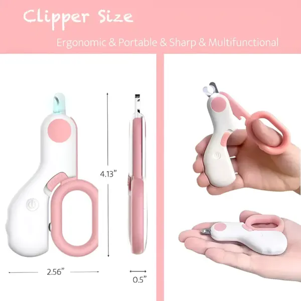 100653-681c1e.webp LED Pet Nail Clipper with Two Lighting Modes for Cats & Dogs