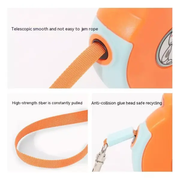 Retractable Dog Leash with LED Flashlight