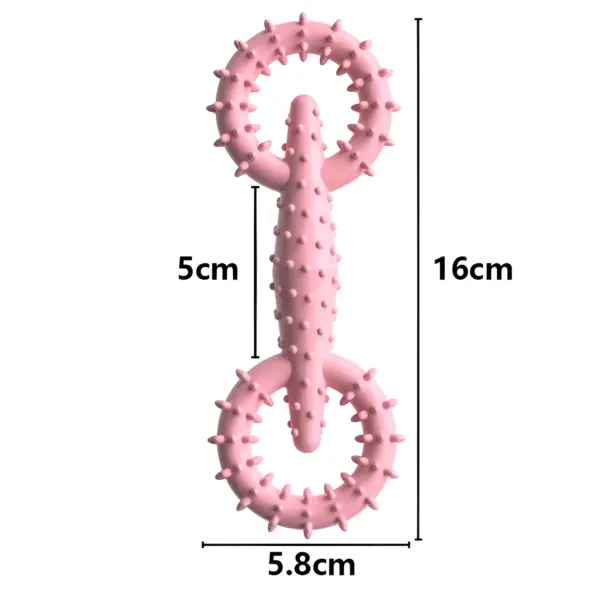 100780-54cba6.webp Soft Rubber Double Ring Pet Chew Toy for Small Dogs