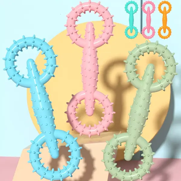 100780-941451.webp Soft Rubber Double Ring Pet Chew Toy for Small Dogs