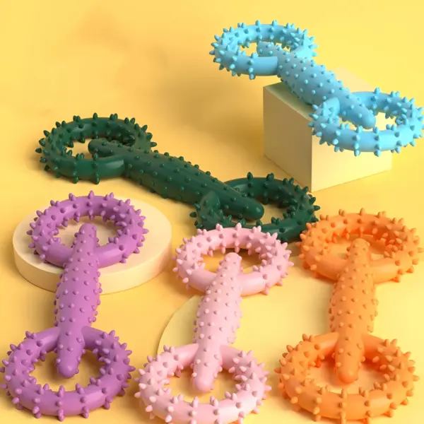 100780-ffb364.webp Soft Rubber Double Ring Pet Chew Toy for Small Dogs