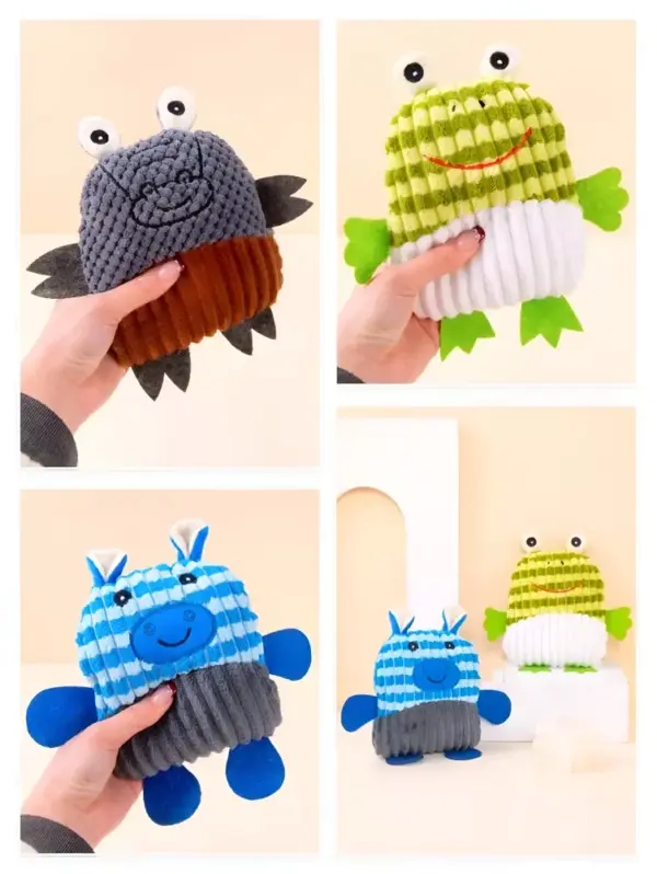 Interactive Plush Cat & Dog Toy with Sound