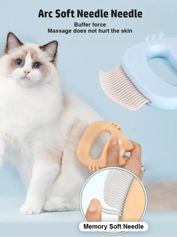 100940-fe2f25.webp Soft Teeth Cat Deshedding Comb & Massage Brush for Kittens and Puppies