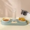 Double Dog & Cat Bowls with Water Dispenser