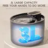 3L Automatic Cat and Dog Water Fountain with Ultra-Quiet Pump and Triple Filtration