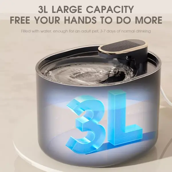 3L Automatic Cat and Dog Water Fountain with Ultra-Quiet Pump and Triple Filtration