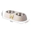 Bow-tie Stainless Steel Double Pet Bowl