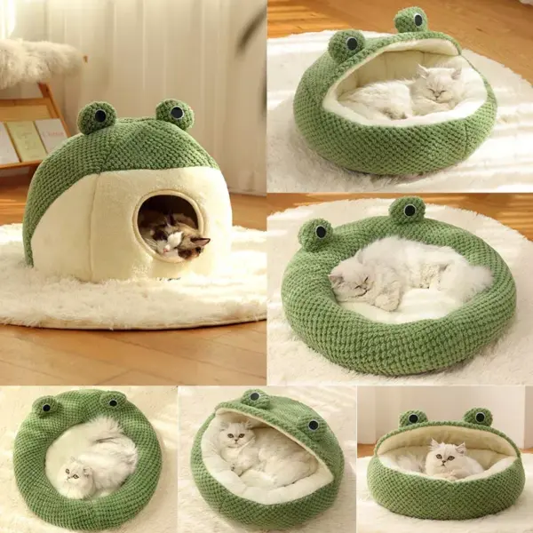 101109-8a372f.webp Frog-Shaped Pet Bed