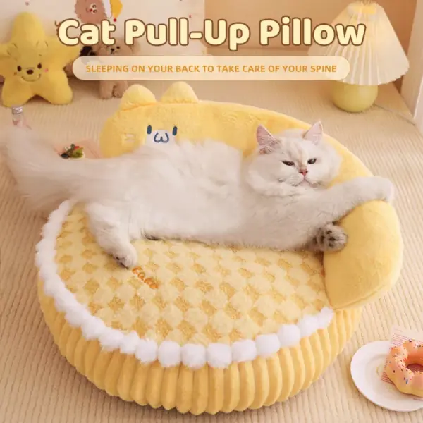 101154-d7217d.webp Warm and Cozy Donut Cat Bed for All-Season Comfort