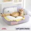 All-Season Plush Cat Bed with Comfort and Security