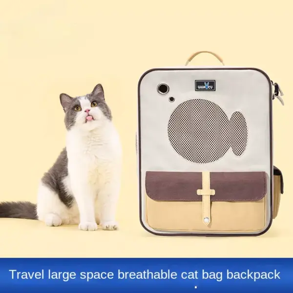 Breathable Mesh Pet Backpack for Dogs and Cats