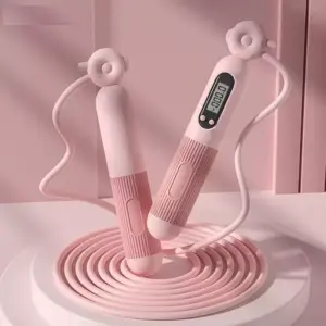 Adjustable Jump Rope with Smart Counter for Fitness and Calorie Tracking