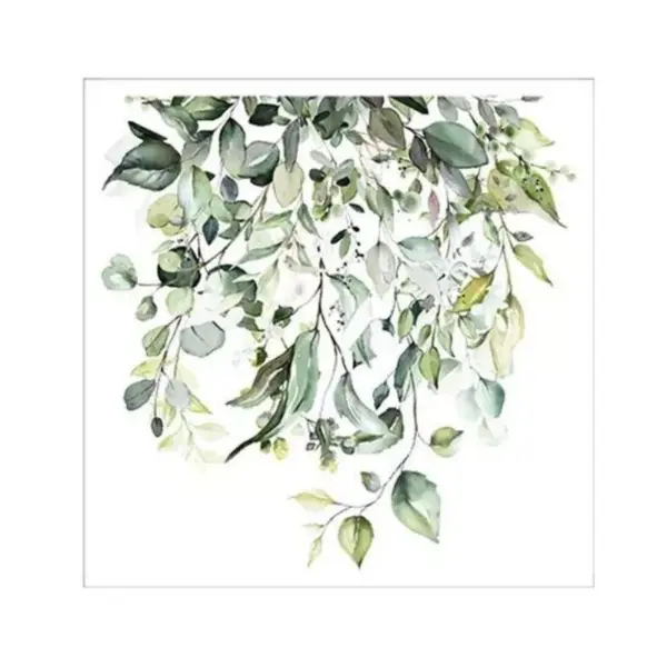 102305-280b42.webp Green Plant Leaves Flower Wall Sticker