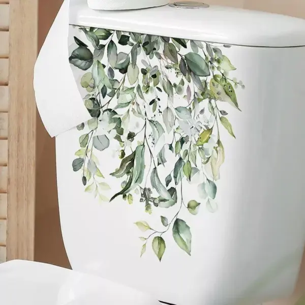 102305-404371.webp Green Plant Leaves Flower Wall Sticker