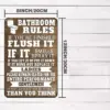 102352-03a77f.webp Charming Farmhouse Bathroom Humor Metal Tin Sign