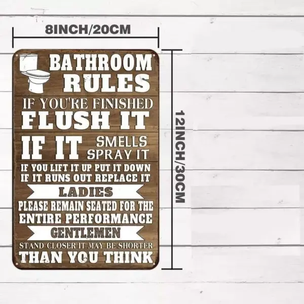 102352-03a77f.webp Charming Farmhouse Bathroom Humor Metal Tin Sign