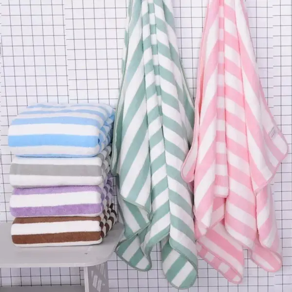 102719-7dd21d.webp Quick-Dry Luxury Stripe Microfiber Bath Towel