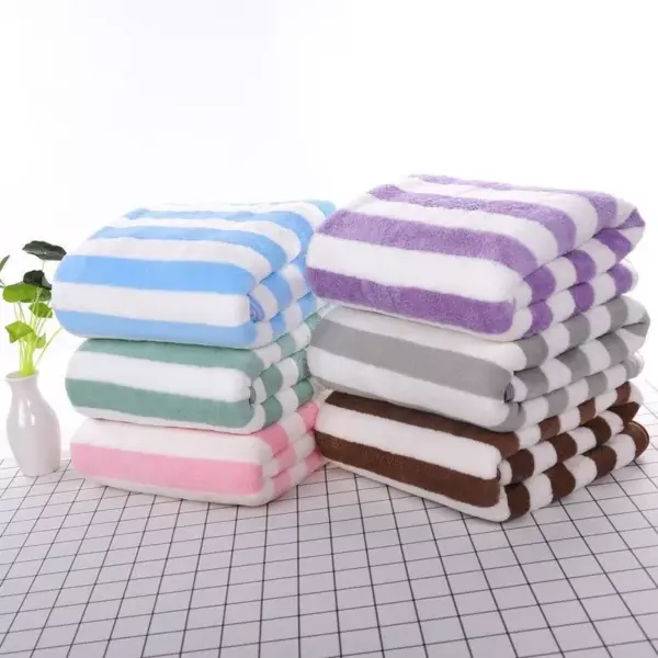 102719-c6c985.webp Quick-Dry Luxury Stripe Microfiber Bath Towel