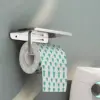 Sleek Aluminum Alloy Toilet Paper Holder with Tray