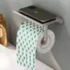 Sleek Aluminum Alloy Toilet Paper Holder with Tray