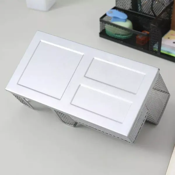 103091-72a096.webp Stylish 3-Compartment Metal Pen Holder & Desk Organizer