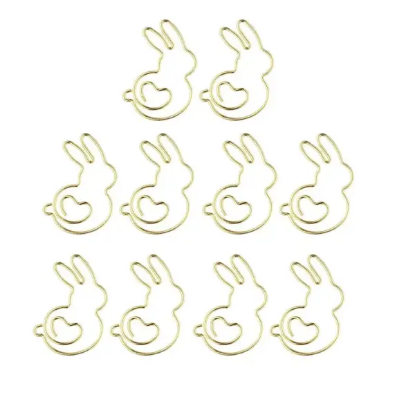 103098-1169d6.webp Cute Rabbit-Shaped Metal Paper Clips
