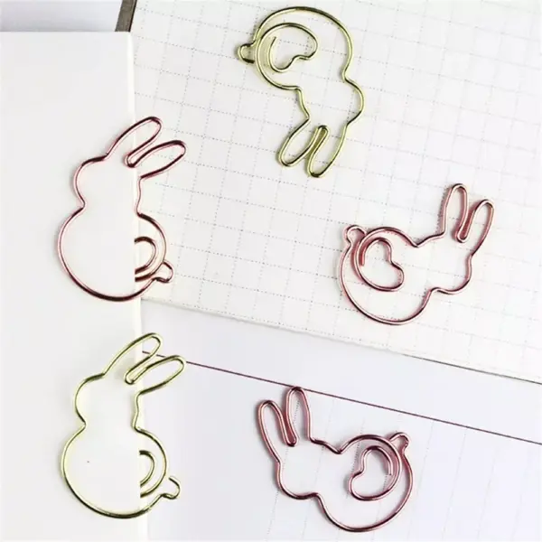 103098-646e58.webp Cute Rabbit-Shaped Metal Paper Clips