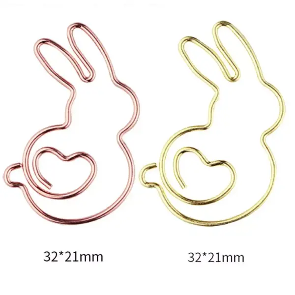 103098-856b35.webp Cute Rabbit-Shaped Metal Paper Clips