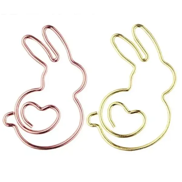 103098-932843.webp Cute Rabbit-Shaped Metal Paper Clips